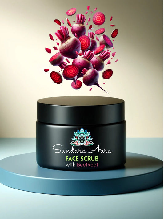 Beetroot Face Scrub for Exfoliating Face & Body - Sundara Aura