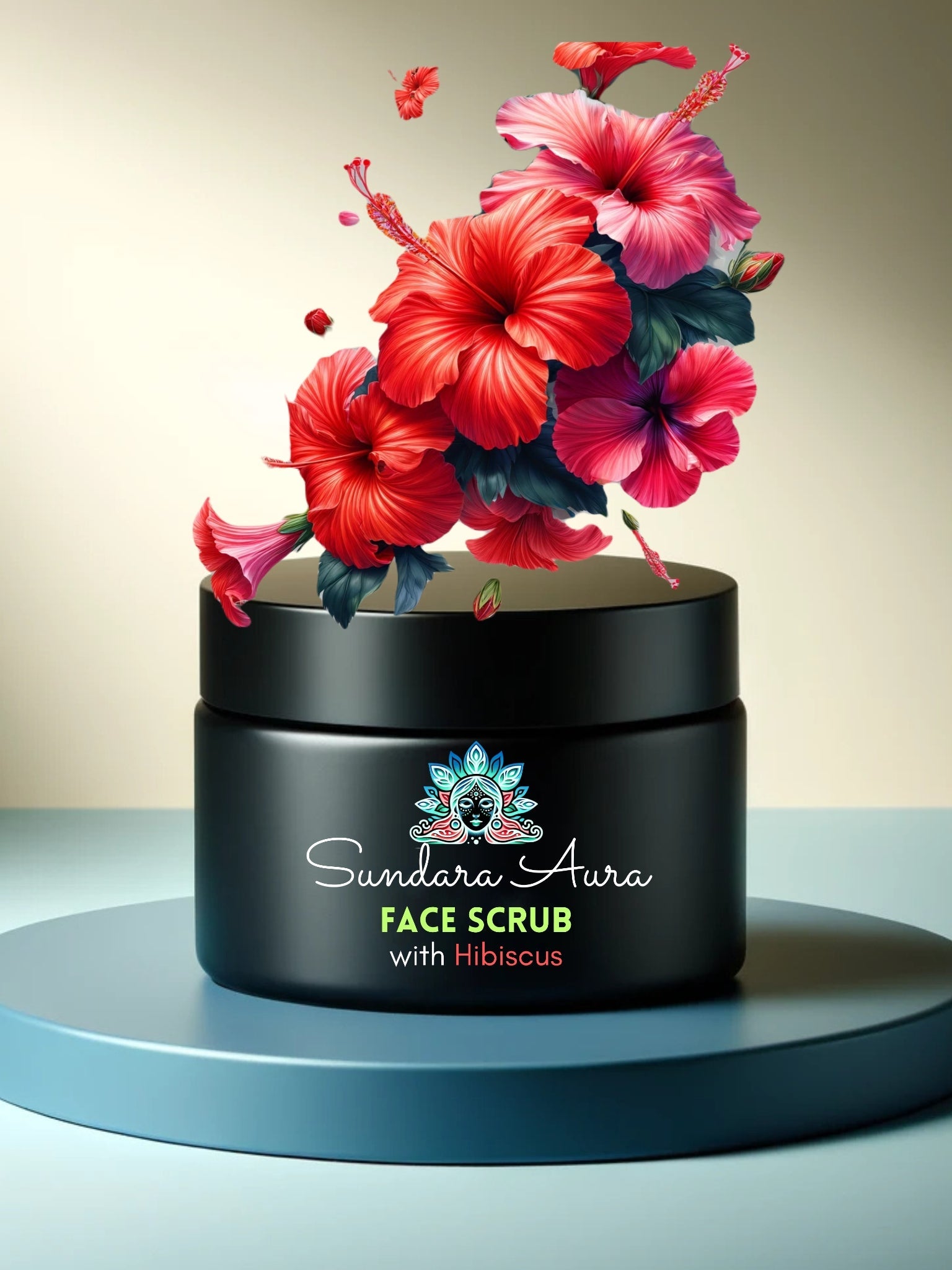 Hibiscus Face Scrub for Exfoliating Face & Body - Sundara Aura